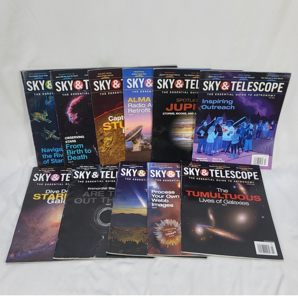 Sky & Telescope Magazine 2025 11 Issues & Skygazer's Almanac Astronomy Science